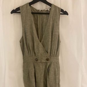 Madewell Linen Jumpsuit in Green